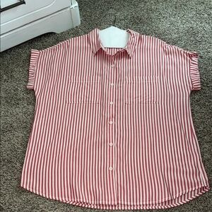 Coral Striped Women’s Shirt